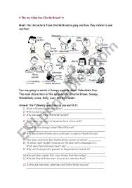 Mark mancini | dec 9, 2020 to be the show by which all others are me. Be My Valentine Charlie Brown Esl Worksheet By Icab