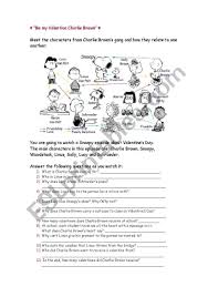 Mark mancini | dec 9, 2020 to be the show by which all others are me. Be My Valentine Charlie Brown Esl Worksheet By Icab