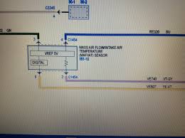 As you can see below, we have a 12 v feed, ground and the two return signals for maf and iat. Colors Of The Mass Air Flow Sensor Connector Wires Ford Forum Enthusiast Forums For Ford Owners