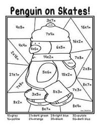 Multiplication word problems (6th grade). Winter Multiplication Color By Number Christmas Math Worksheets Multiplication 3rd Grade Math