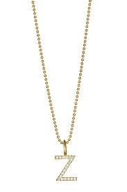 Diamond Z Letter Charm Necklace Gold Amelia Rose Design Letter Charm Necklace Gold Charm Necklace Necklace
