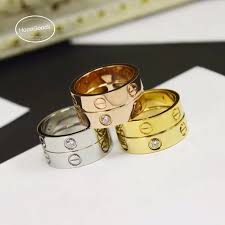 Cartier Love Ring Men Women Thin Vs Thick In Yellow White Pink Gold Diamonds Hooofashion In 2020 Cartier Love Ring Love Ring Cartier Love Ring Diamond