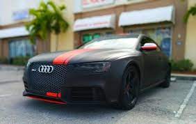 Audi Automobile Attractive Photo Audi Rs Matte Black Cars Red Audi