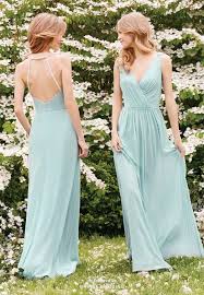 Ice Blue Chiffon A Line Bridesmaid Gown Featuring Stunning Beaded Applique At Shoulder Bridesmaid Dresses Long Chiffon Mint Green Bridesmaid Dresses Bridesmaid Gown