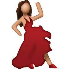 Dancer With Red Dress Emoji Girl Red Dress Dance Emoji Red Dress