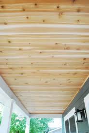 Our wood ceiling systems come in a variety of finishes and configurations to fit virtually any project. How To Build A Cedar Porch Ceiling The Sweetest Digs