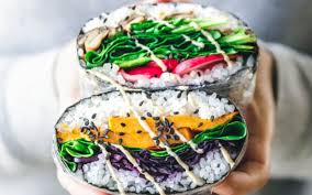 Onigirazu Japanese Sushi Sandwiches Three Ways Vegan Gluten Free Veggie Sushi Sushi Sandwich Vegan Sushi