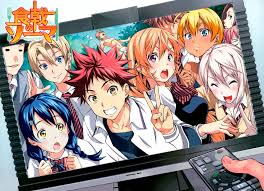 Gray flat screen TV, Shokugeki no Souma, anime, Ibusaki Shun, Aldini Isami  HD wallpaper | Wallpaper Flare