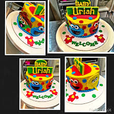 Sesame Street Baby Shower Cake Baby Shower Cakes Shower Cakes Welcome Baby