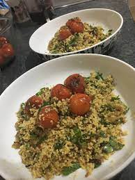 First, you cook the couscous in boiling water (or according to the package instructions) along with salt, pepper, and a morrocan spice, ras el hanout (i didn't have this on hand, so i omitted it). Couscous Cherry Tomato And Herb Salad Ottolenghi Simple Adventures In The Palace Kitchen
