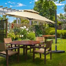 Click here to find out how to in our guide, and to check out the best replacement often the canopy will be in rough shape, but the underlying umbrella frame is still fine. Outsunny 10 X 10 Rotating Outdoor Patio Cantilever Umbrella With Double Tier Canopy 4 Adjustable Tilt Angles Overstock 33330533