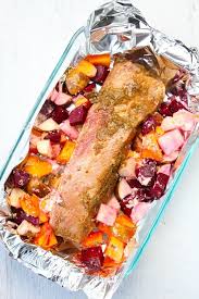 Cooking a pork tenderloin in the oven with foil is one of the easiest ways to prepare this. Roasted Garlic And Herb Pork Loin With Vegetables