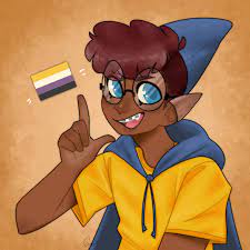 Some art i did of Nerris! I headcanon that theyre nonbinary! : r/CampCamp