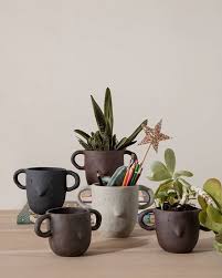 With A Fun And Homemade Expression The Mus Plant Pots With The Face Of A Little Mouse Will Playfully Keep Order In Your Ferm Living Ceramic Pot Potted Plants