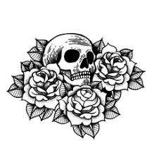 Where there is life, there will also be death, and so roses and skulls are a popular theme for both males and females! Rose Skull Black And White Vector Images Over 710