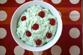 It's the perfect light dessert or even side dish at your potluck party. The Merry Gourmet Mom S Green Jello Salad The Merry Gourmet