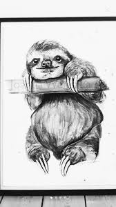 Pin By Diane Carter On Drawings Sloth Art Sloth Drawing Animals Artwork