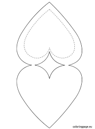 Gabarit Carte Coeur Heart Template Heart Cards Card Making Templates