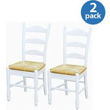Ladder Back Rush Seat Chairs Set Of 2 Multiple Colors Walmart Com Chair Black Dining Room Chairs Chair Set