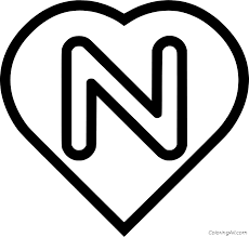 31 images about letter n a_dyoe_dyoe on we heart it see more. Letter N In A Heart Coloring Page Coloringall