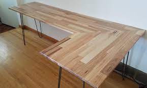 If you're looking for a winner, take the l. I Made L Shaped Desk 6 Out Of Scrap Wood And Used Hairpin Legs For The First Time Video In Comments Http Ift Tt 2 Ikea Office Desk Ikea Desk Desk Top Ideas