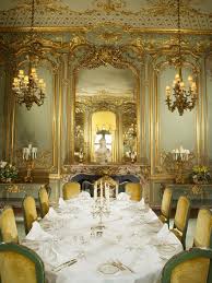 French country dining room furniture is also referred to as shabby chic, vintage, provincial, or cottage and adapts easily to a variety of contemporary or traditional decor themes. Cliveden House Wedding Showing The French Dining Room Crimson Letters
