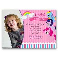 My little pony birthday invitation. My Little Pony Birthday Invitation With Photo Inspired Callachic