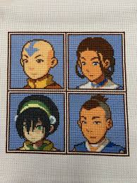 Maybe you would like to learn more about one of these? Avatar Last Airbender Aang Cross Stitch Pattern Fiber Arts Art Collectibles Kromasol Com