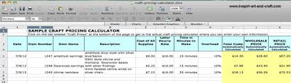 Free Excel Spreadsheet For Calculating Your Craft Prices Craft Pricing Craft Pricing Calculator Craft Pricing Formula