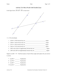 Parallel lines and proportional notes pdf. Activity 2 5 6 More Proofs With Parallel Lines
