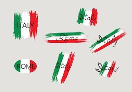 Flag date use description 1 january 1948 national flag: Italian Flag With Handwritten Italy Brush Lettering 2010994 Vector Art At Vecteezy