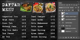 Contoh menu isi piringku untuk balita. Cara Membuat Daftar Menu Makanan Di Photoshop Grafis Media