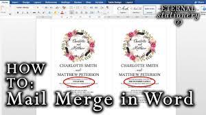 How To Mail Merge Names On Wedding Invitations Microsoft Word 2016 Mac Mail Merge Unique Birthday Invitations Invitations