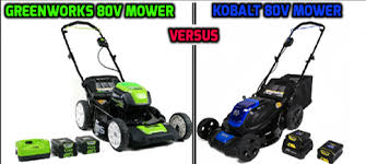 This battery powered lawn mower comes with two 2.0ah batteries and easily handled our home with 1/2+ acres with plenty of charge remaining. Greenworks Vs Kobalt 80v Mowers Review Fabsummer