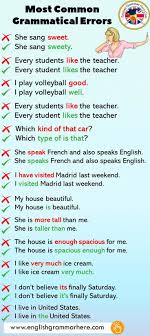 Most Common Grammatical Errors In English Apprendreanglais Anglais English Coursanglais In 2020 English Grammar English Grammar Notes Advanced English Vocabulary