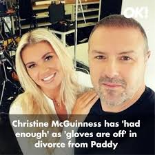 He faces an 'expensive divorce' following their marriage split back in  2022.  https://www.ok.co.uk/celebrity-news/christine-mcguinness-had-enough-gloves-31952542