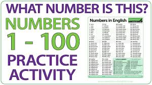 Numbers 1 100 In English Woodward English