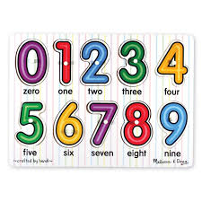 Wooden number puzzle for kids. Amazon Com Melissa Doug See Inside Numbers Wooden Peg Puzzle 10 Pcs Melissa Doug Toys Games