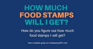 how much food stamps will i get food stamps ebt