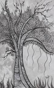 So i thought i would do a 2 part video showing how you can make a modern black & white treescape acrylic painting on canvas. Unicef Market Signed Black And White Folk Art Painting Of A Tree Flourishing Tree