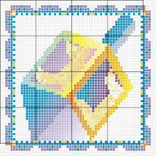 Set of three cross stitch patterns in the chalkboard style. Chanukkah Dreidel Nun And Gimmel Cross Stitch Pattern Click Image To Close Cross Stitch Embroidery Cross Stitch Cross Stitch Patterns