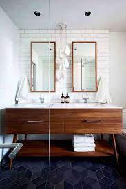Solid wood modern mid century vanity just like any other timeless styles, you can blend a mid century character with other style features. Bathroom Mirror Ideas To Inspire You Best Classic Bathroom Small Bathroom Remodel Mid Century Modern Bathroom
