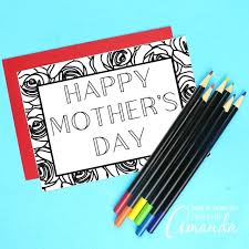 Help a preschool daughter create a colorful card for grandma (and color one of our advanced sheets for adults yourself!). Mother S Day Coloring Cards Crafts By Amanda