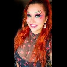 Dyed hair sunset orange with strawberry blonde