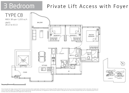 Register with us by filling up the form on your right! Queens Peak Floor Plan 3 Bedroom Type C8 Queens Peak