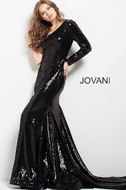 Black Sequins One Shoulder Long Sleeve Prom Dress 51650 Longsleeve Promdress Prom2 Prom Dresses Long With Sleeves Prom Gown With Sleeves Long Sleeve Sequin