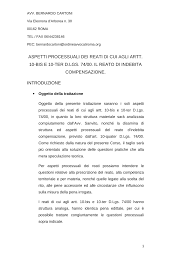 Il modello è predisposto per l utilizzo da parte solo dei seguenti concorrenti con idoneità plurisoggettiva a pena di esclusione dalla gara, l istanza, sulla base del modello che segue, deve essere compilata e sottoscritta: Pdf Aspetti Processuali Dei Reati Di Cui Agli Artt 10 Bis E 10 Ter D Lgs 74 00 Il Reato Di Indebita Compensazione Procedural Aspects Of Criminal Offence Provided By Artt 10 Bis And 10 Ter D Lgs 74 00