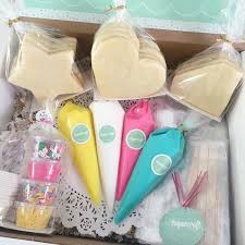 A Little At A Custom Cookie Decorating Kit We Made For A Girly Get Together Sugarcrafty Cookie Decorating Kits Cookie Decorating Sugar Cookie Kit