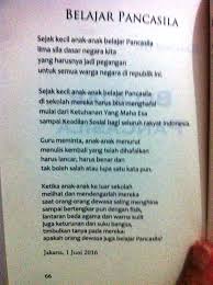 Syahdan puisi tak harus dengan kalimat ruwet, sulit di mengerti oleh khalayak ramai. Baca Puisi Belajar Pancasila Di Hari Lahir Pancasila Kompasiana Com