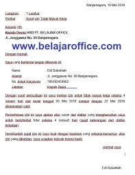 Peraturan tentang perjalanan dinas pns. Contoh Surat Izin Tidak Masuk Kerja Yang Benar 2019 Contoh Surat